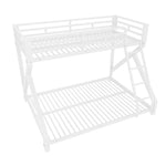 Kids Bunk Bed 90x200 & 140x200cm with LED Light, White Iron Frame