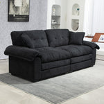 Two-Seater Sofa with Double Layer Cushions and Pocket Springs, 213 cm Chenille