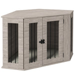 Square Dog Cage, Cushion Latch, Walnut