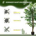 Ficus Tree Artificial Plant, Lifelike 150cm, Green