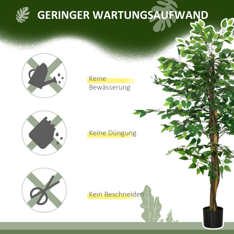 Ficus Tree Artificial Plant, Lifelike 150cm, Green