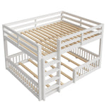 Bunk Bed 160x200 cm with Safety Guard Railings, White