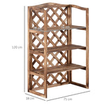 Flower Stand 3-Tier, Indoor & Outdoor, Fir Wood