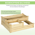 Raised Garden Bed 3-Tier Planter, Fir Wood, Natural Color