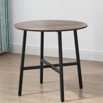 Dining Table for 4 People, 80 x 80 x 76 cm, Steel Brown