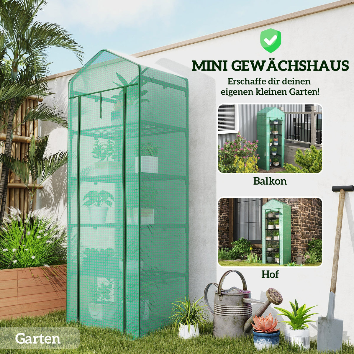 Greenhouse Roll-Up Door Shelves Winterproof Steel Foil