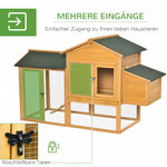 Bantam Chicken Coop with Run & Nesting Box, Fir Wood Yellow Green
