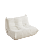 Togo Two-Seater Sofa with Memory Foam and Floor Lounge Design, Chenille