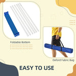 Dog Slalom Poles Agility Training Set with 600D Bag, Polyester White Blue