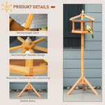 PawHut Birdhouse Bird Villa Feeder with Stand and Zinc Roof