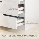 Chest of Drawers/Side Cabinet, 4 Drawers Living Room/Bedroom, High-Gloss White