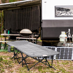 Camp Bed, with Bag & Cup Holder, 120 kg, Black