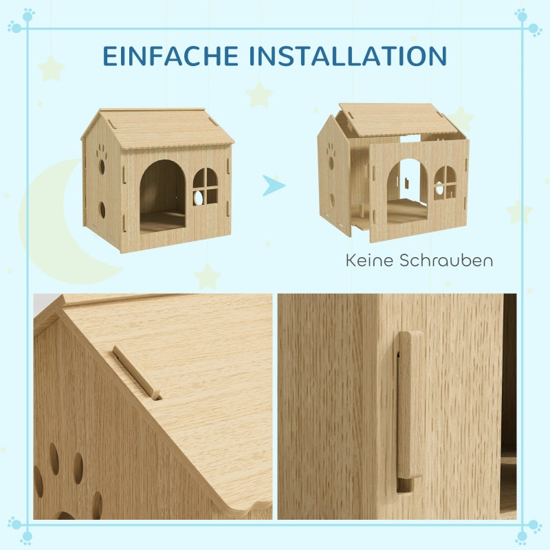 Indoor Dog/Cat House, Cute Design, MDF