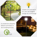 Solar Garden Light LED Lantern 30/60 Lumens, Black Plastic
