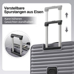 Three-piece Luggage Set - Front-opening, Cup Holders, TSA Lock, 360° Wheels, ABS Material