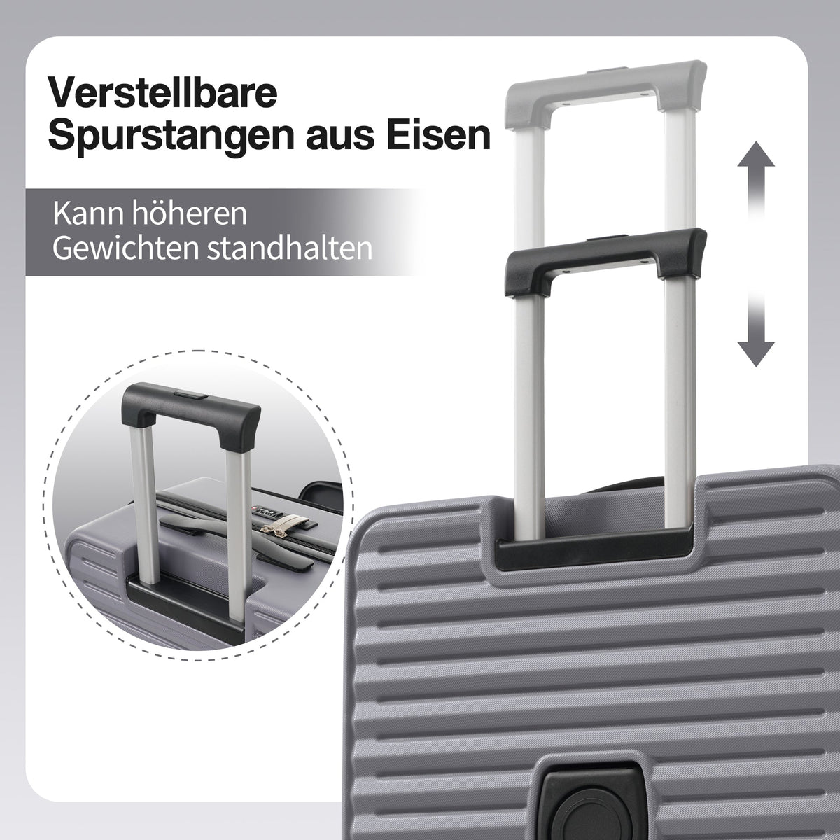 Three-piece Luggage Set - Front-opening, Cup Holders, TSA Lock, 360° Wheels, ABS Material
