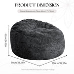 Bean Bag Chair Curved High-Back Full-Body Contour Support