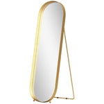Full Length Mirror, 160 x 50 cm, Metal Framed, Gold