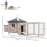 Bantam Chicken Coop with Run, Perches, Nesting Box, Pinewood