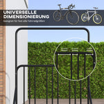 DURHAND Bicycle Stand, Weatherproof 4-Bicycle, Steel Black