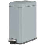 Metal Trash Can with Foot Pedal & Inner Bucket, 5L, Grey