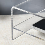 Monitor Stand with Keyboard Compartment 2 Tiers for 24 Inch - Transparent Acrylic