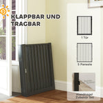 Puppy Playpen, 76cm High, 8-Piece with Door, Steel, Black