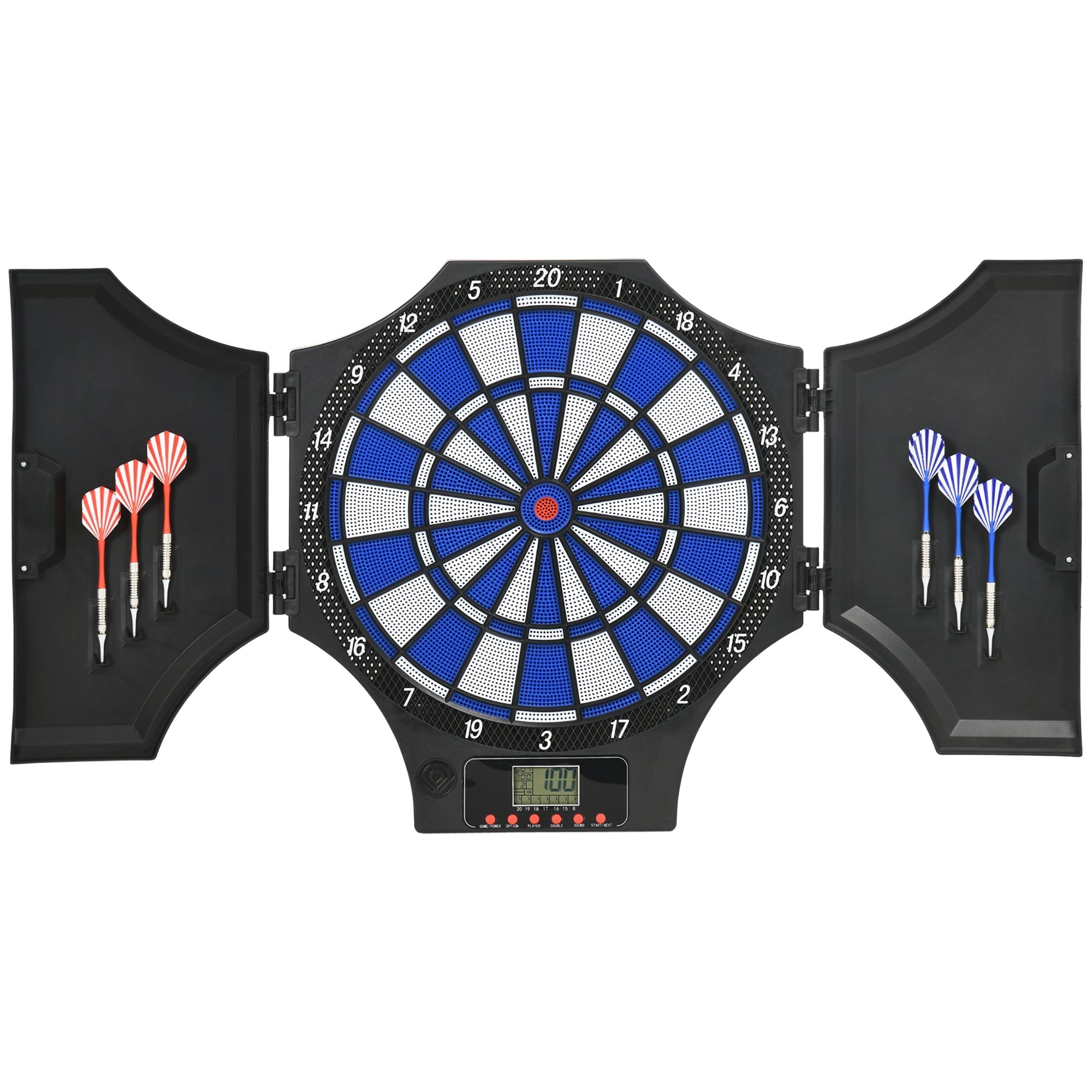 Electronic Dartboard, 12 Darts LCD Display for 8 Players, Plastic