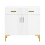 Modern sideboard with 2 doors and 2 drawers, metal