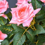 Artificial Rose Tree 90 cm Large Realistic Plant in Pot, Plastic