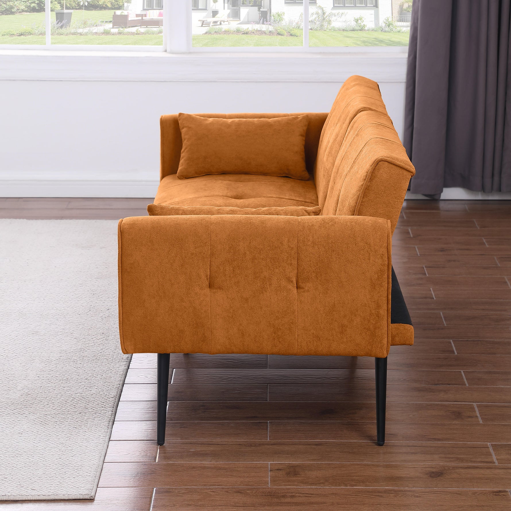 Best Choice Products Futon Sofa Bed Modular Foldable Sleeper 68" Fabric
