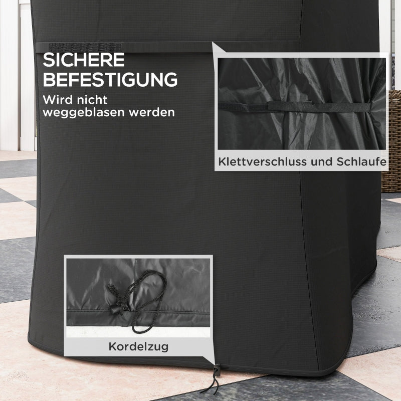 Grill Cover Protective Weatherproof 147x61x120cm - Black