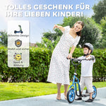 Children's Scooter with Adjustable Handlebars, Large Wheels and Handbrake, Blue