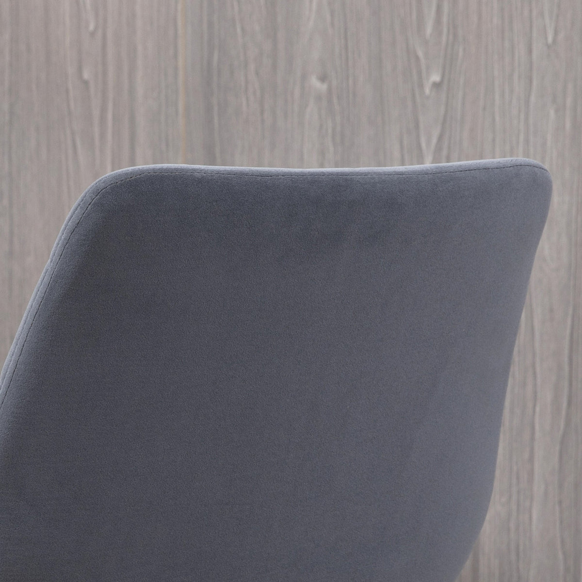 Dining Chairs, Set of 2 Upholstered Velvet, Steel Legs, Grey