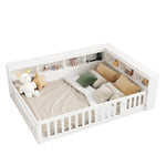Daybed with Storage and USB Charging Port, 140x200cm, White Chipboard