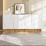 Modern Sideboard Cabinet | 4-Door Ample Storage U-Shaped | 160×75×38cm