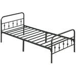 Bed Frame, Foldable, 82.5 cm High, Metal, Black