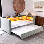 N623P252542G Sofa Bed with Storage, LED Lighting & Power Outlet, Upholstered