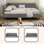 Double bed 160x200cm Upholstered Velvet, Sturdy Frame, Easy Assembly, Dark Grey