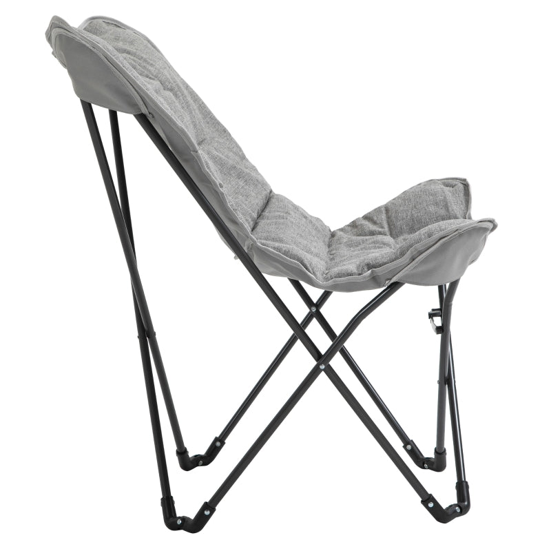 Foldable Camping Chair 120kg Load Capacity, Portable, with Armrests