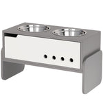 Elevated Dog Feeding Station, 2x2000ml Bowls, Grey