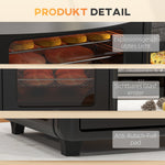 Mini Oven 30L Convection Hot Air Fryer 7 Modes, Baking/Grill Rack