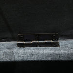 Upholstered Storage Bench with Lid, Linen Look, Grey