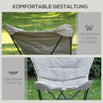 Foldable Camping Chair 120kg Load Capacity, Portable, with Armrests