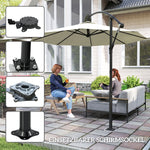 Parasol Base, Cantilever Square Holder, Concrete Dark Grey