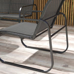 Garden Furniture Set, 4-Piece with Two-Seater, 2 Chairs & Coffee Table, Black Mesh