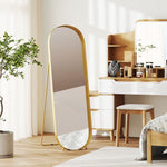Full Length Mirror, 160 x 50 cm, Metal Framed, Gold