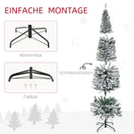 Artificial Pencil Christmas Tree 180cm, 492 Tips - Snow