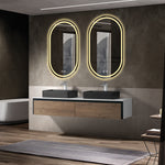 Full-Length Standing Mirror 161.5x50cm - Black Aluminum Frame