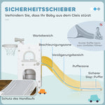 Children's Slide, 5 in 1 Toddler Slide with Basketball Hoop and Climbing Frame, Grey
